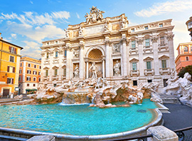 La fontaine de Trevi à Rome, en Italie
