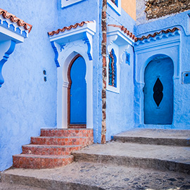 Une vue de Chefchaouen au Maroc