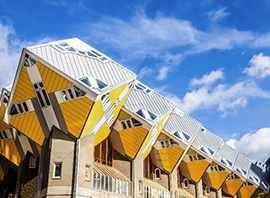 Pays-Bas maisons cubiques de Oude Haven à Rotterdam