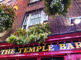 Royaume-Uni quartier de Temple Bar à Dublin en Irlande