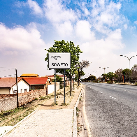 L'entrée du quartier de Soweto