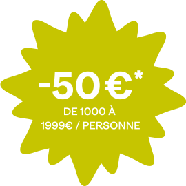 -50€ de réduction sur un circuit entre 1000€ et 1999€