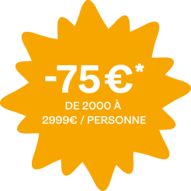 -75€ de réduction sur un circuit entre 2000€ et 2999€