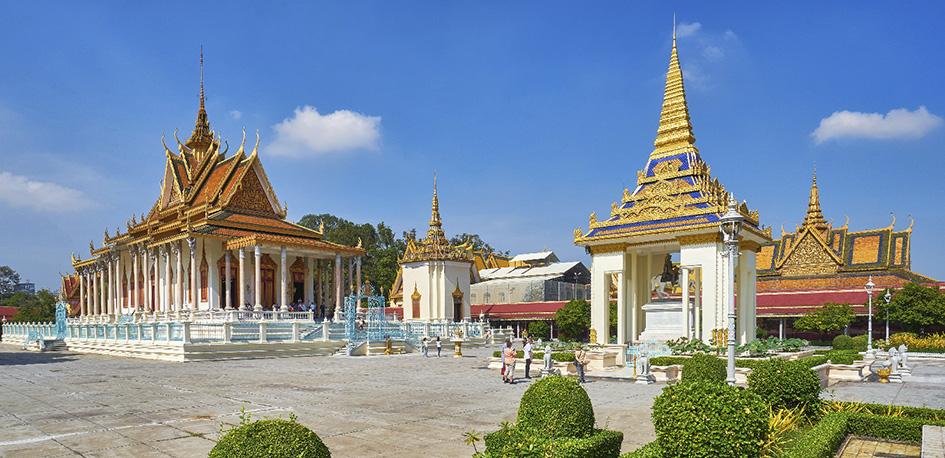 Cambodge pagode d'argent du palais royal de Phnom Penh