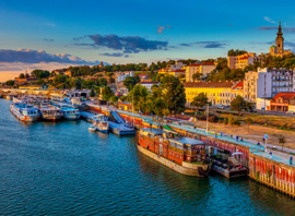 Vue panoramique de Belgrade et du Danube