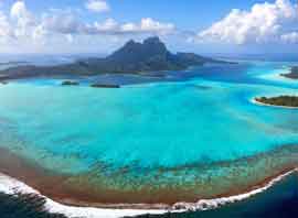 Archipel de Bora Bora en Polynésie