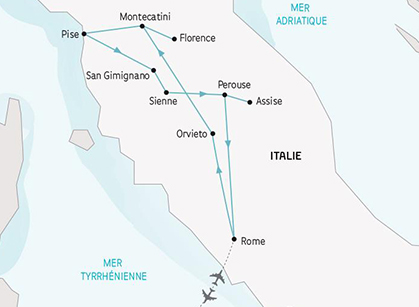 Rome et la Toscane - Carte