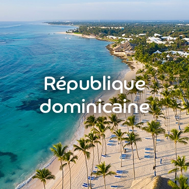 Vue sur une plage de sable blanc à Punta Cana, République dominicaine