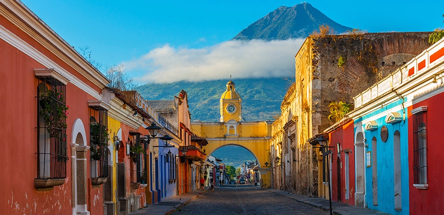 Centre historique d'Antigua au Guatemala