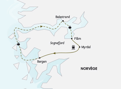 Au cœur des Fjords - Carte