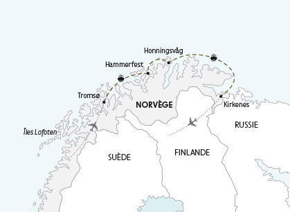 Au pays des aurores boréales - Carte