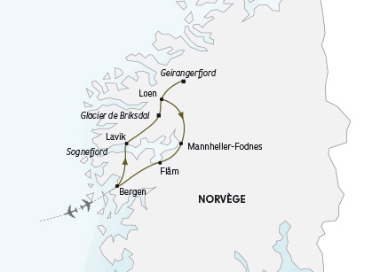 Flânerie dans les Fjords - Carte