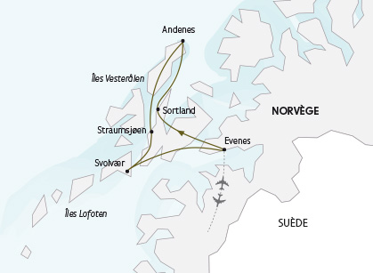 Îles Lofoten & Vesterålen - Carte