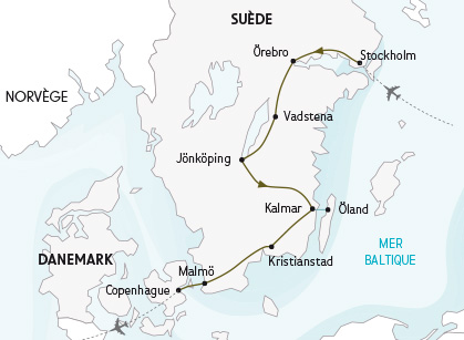 Au royaume de Suède - Carte