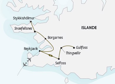 Islande : cap à l'ouest - Carte