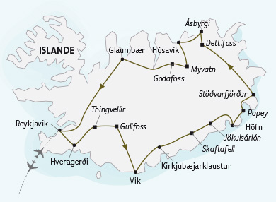 L'Islande en toute liberté - Carte