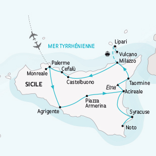 Voyage de l'année 2025 - Carte Sicile