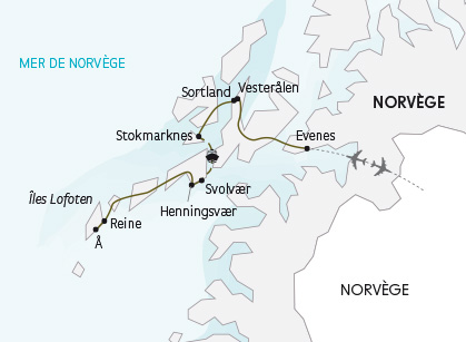 Flânerie dans les Îles Lofoten - Carte