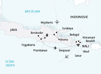 Combiné Java / Bali - Carte