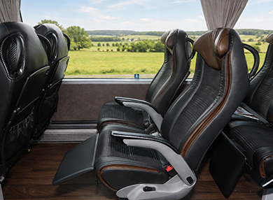 Vue de l'intérieur du Van Hool Astromega