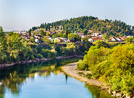 Vue sur Podgorica, la capitale du Monténégro
