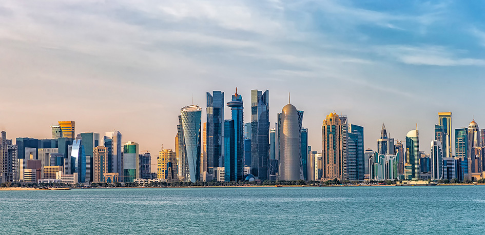 Vue sur les buildings à Doha