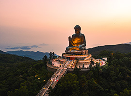 Le grand Bouddha de l'Île de Lantau